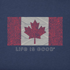 Women's Canada Floral Flag Short Sleeve Vee