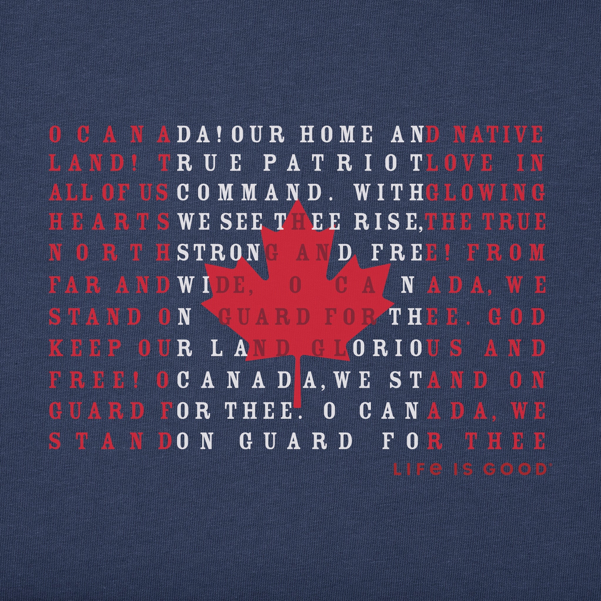 Women's Canada Anthem Flag Short Sleeve Tee