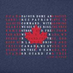 Women's Canada Anthem Flag Short Sleeve Tee