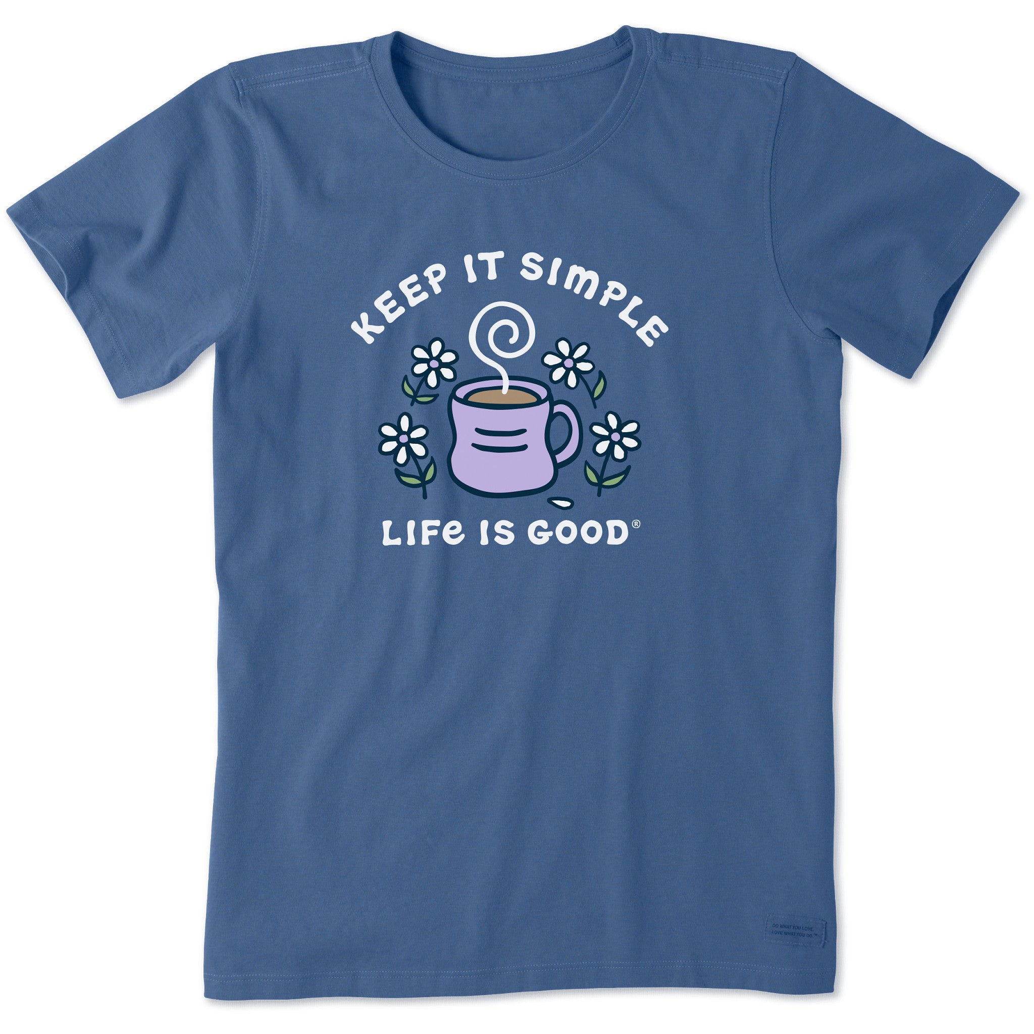 Women's Keep it Simple Coffee and Daisies Short Sleeve Tee