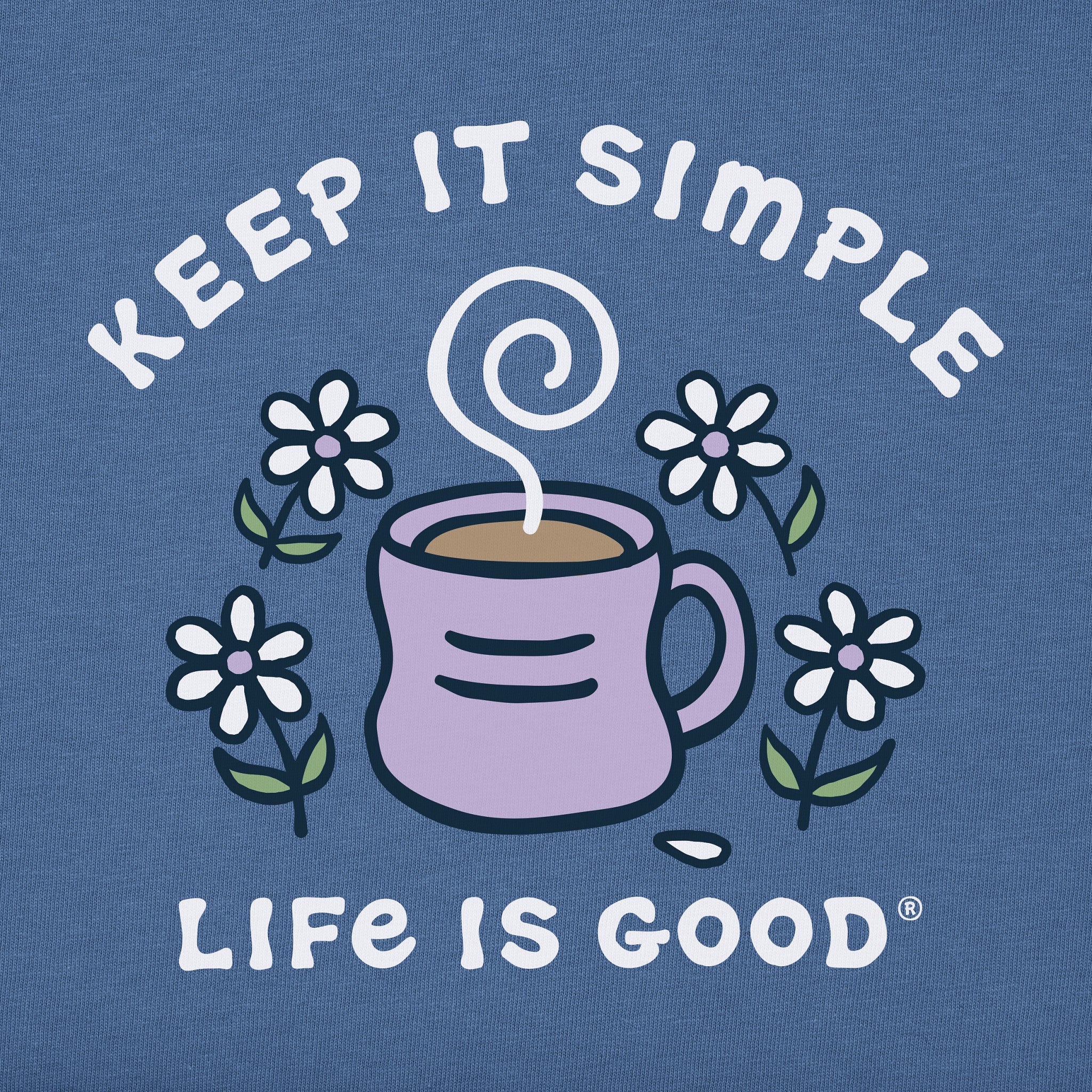 Women's Keep it Simple Coffee and Daisies Short Sleeve Tee