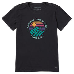 Women's Happiness Sunset Waves Short Sleeve Crusher-LITE Tee