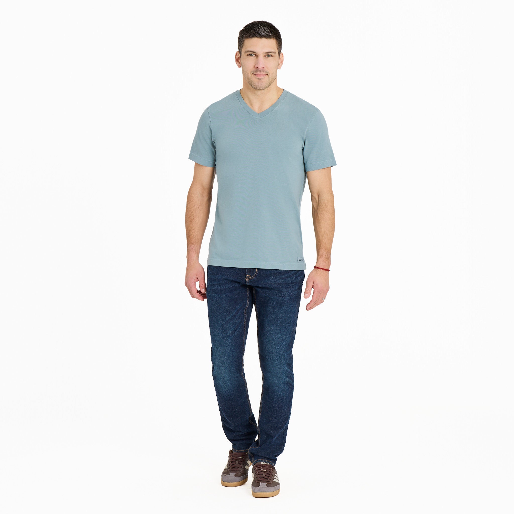 Men's Solid Short Sleeve Crusher Vee