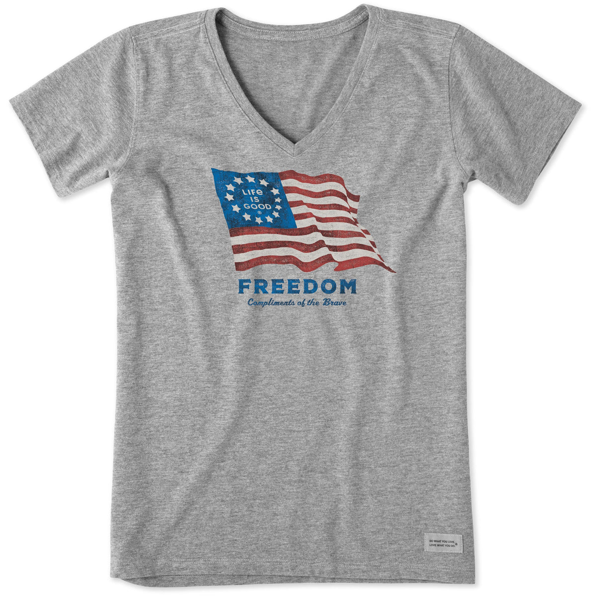 Women's Compliments of the Brave Short Sleeve Crusher Vee