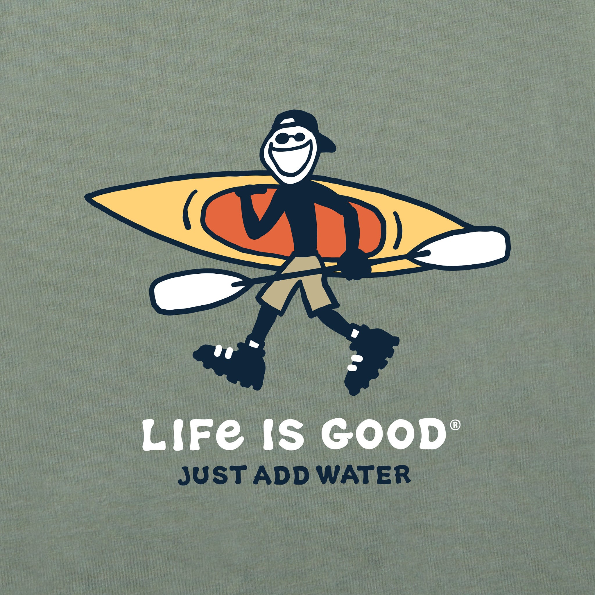 Men's Jake Just Add Water Kayak Short Sleeve Tee