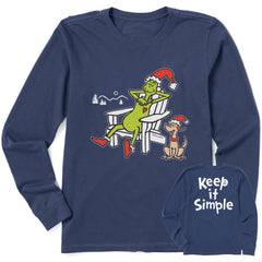 Women's Grinch and Max Adirondack Long Sleeve Crusher Tee
