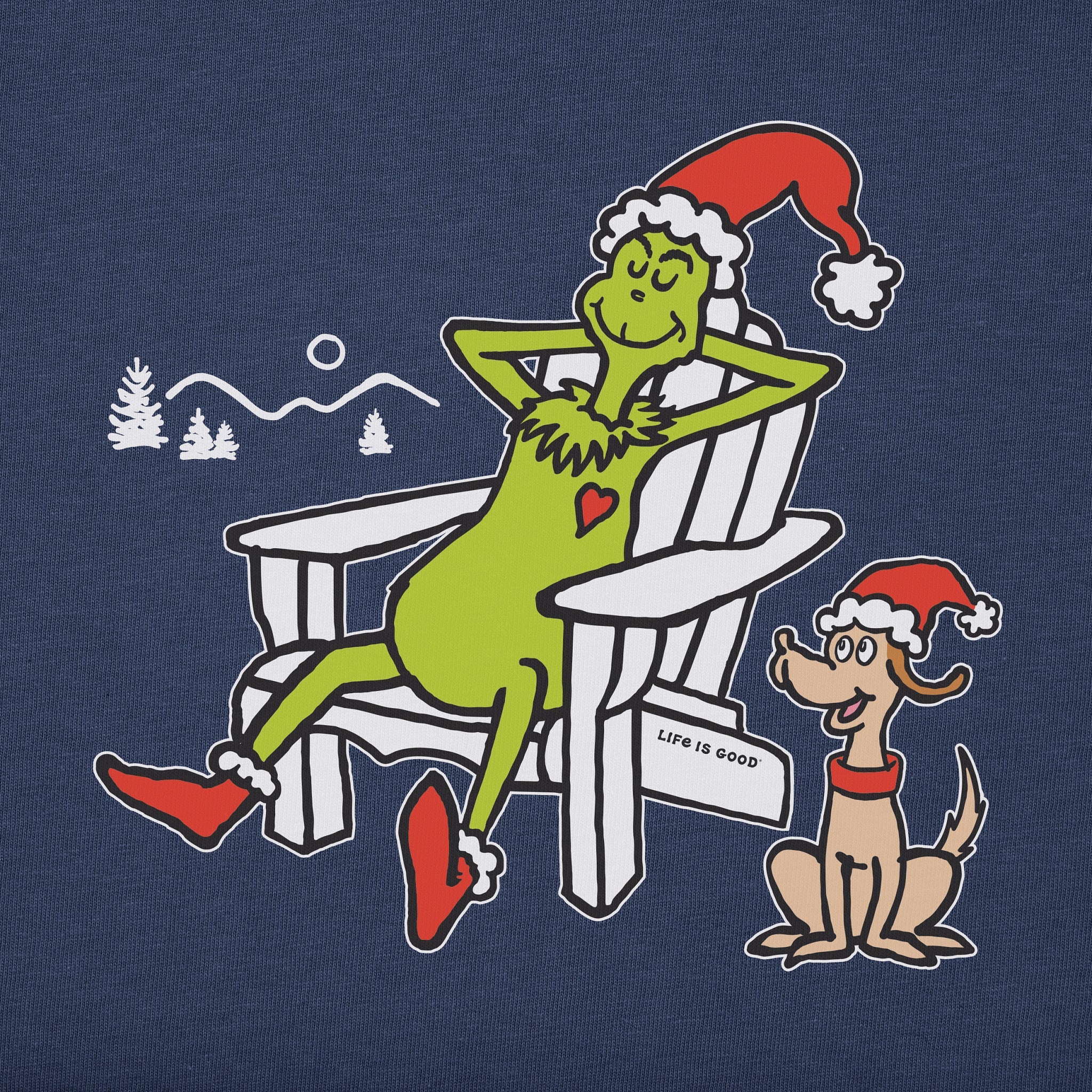 Women's Grinch and Max Adirondack Long Sleeve Crusher Tee