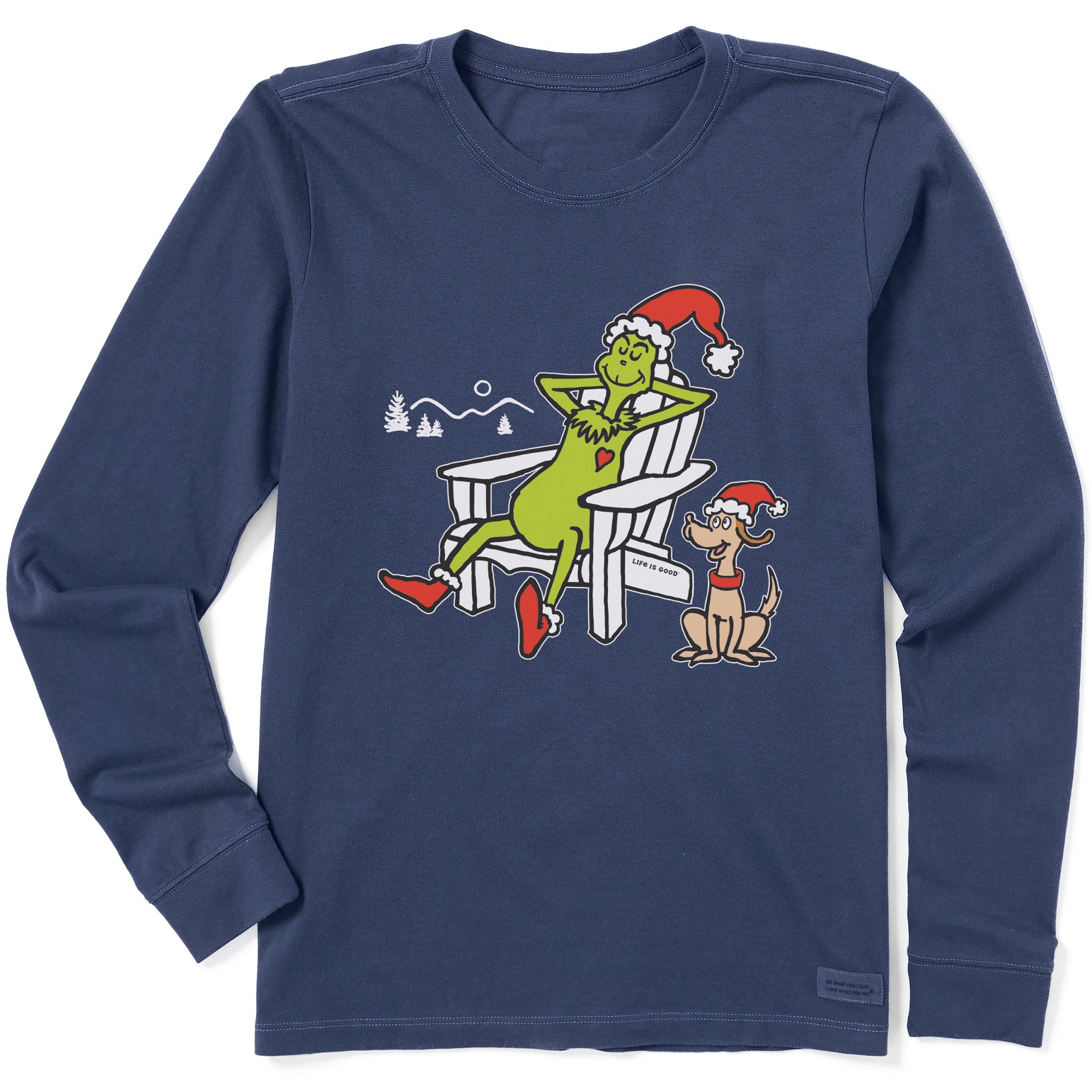 Women's Grinch and Max Adirondack Long Sleeve Crusher Tee