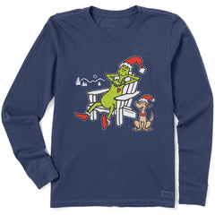 Women's Grinch and Max Adirondack Long Sleeve Crusher Tee