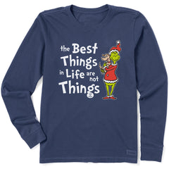 Women's Grinch and Max The Best Things Long Sleeve Crusher Tee