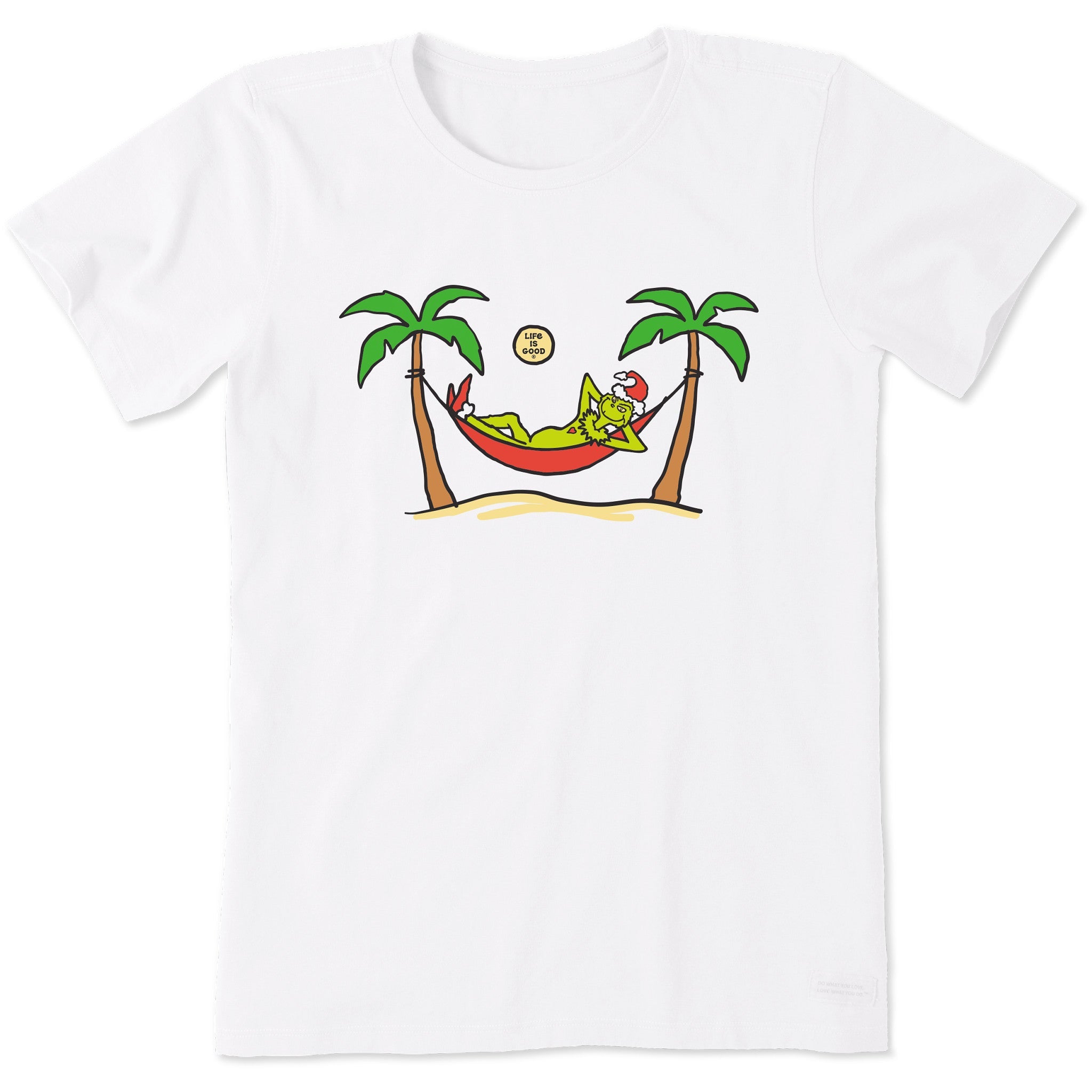 Women's Grinch Gave Back Christmas Beach Short Sleeve Crusher Tee