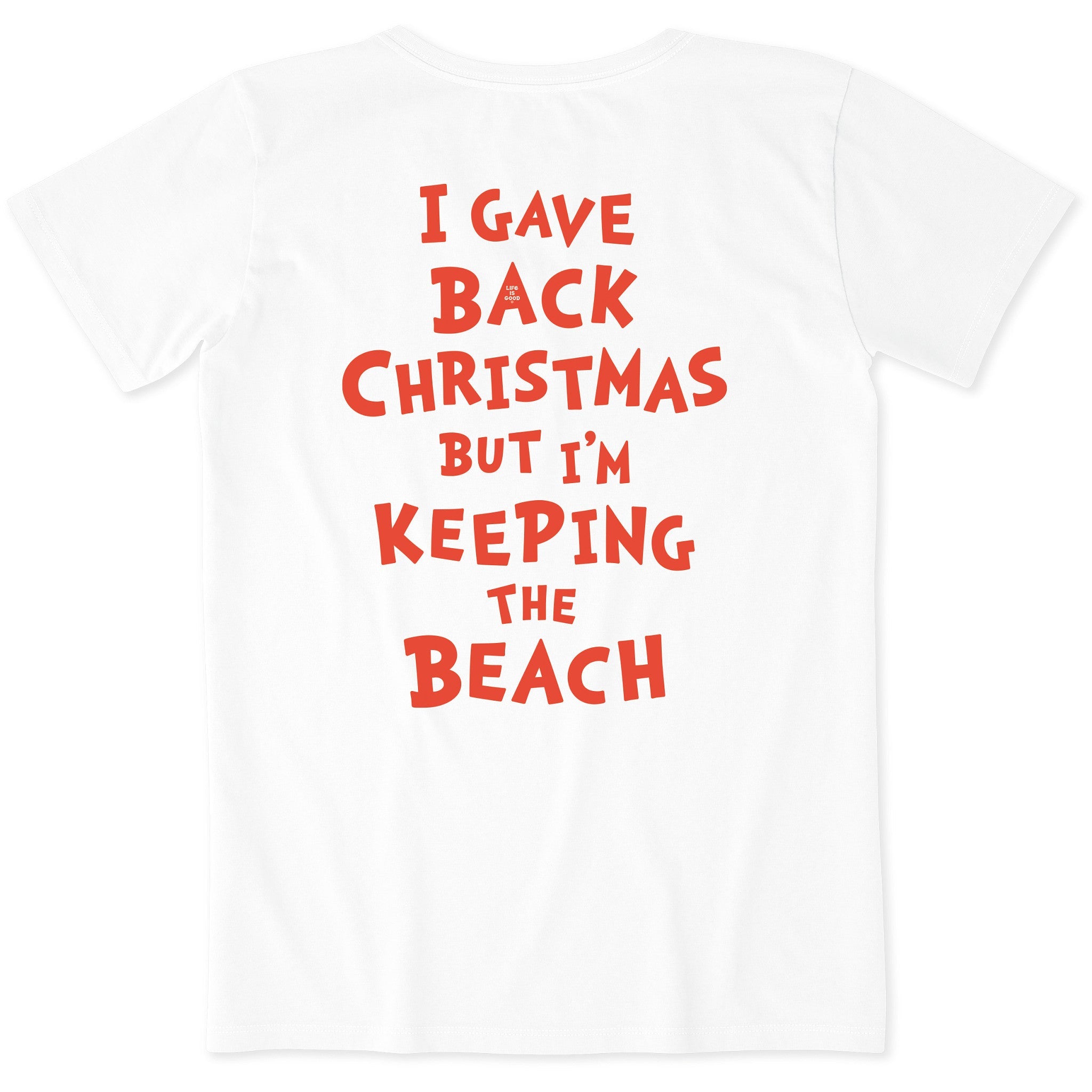Women's Grinch Gave Back Christmas Beach Short Sleeve Crusher Tee