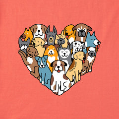Women's Heart of Dogs Short Sleeve Vee