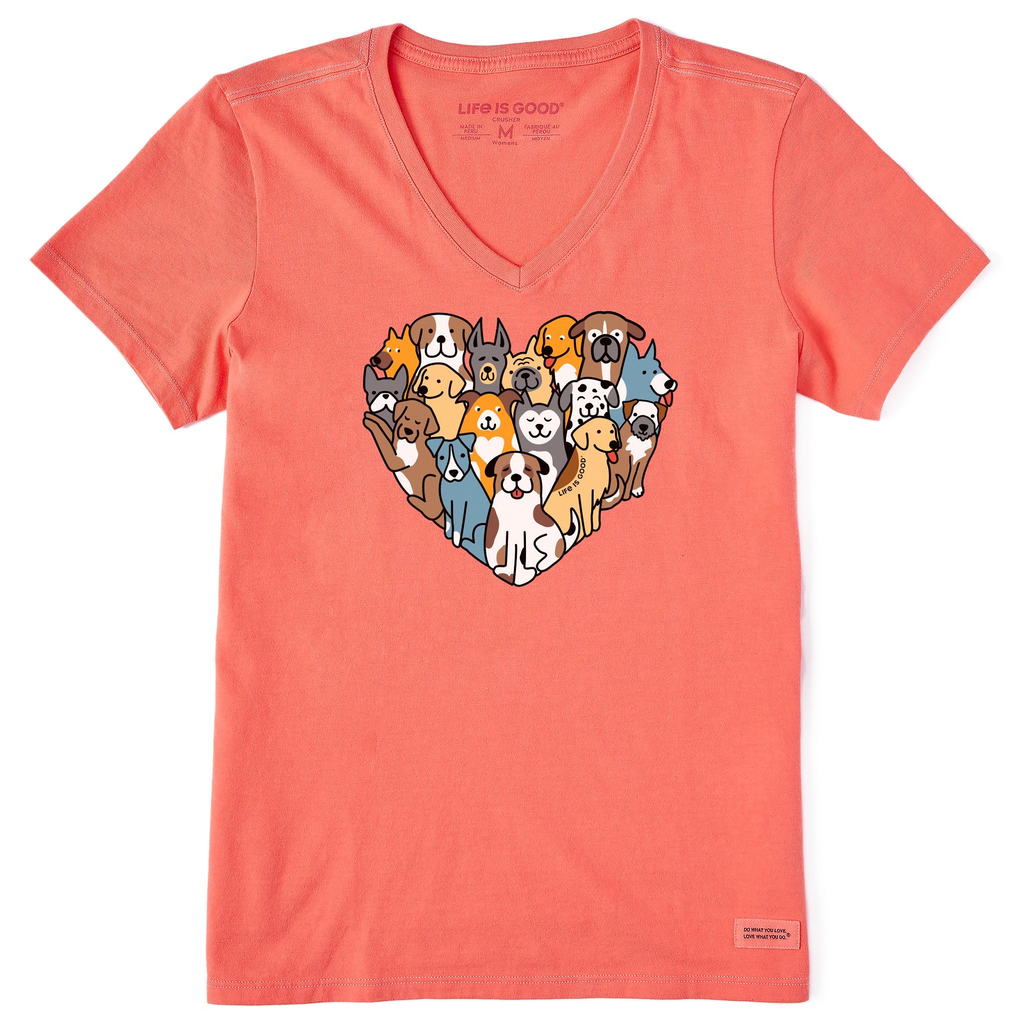 Women's Heart of Dogs Short Sleeve Vee