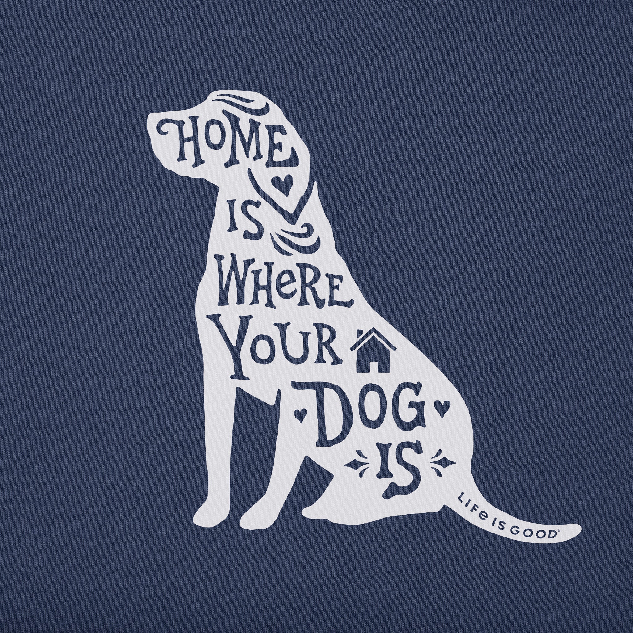 Women's Home is Where Your Dog is Short Sleeve Vee