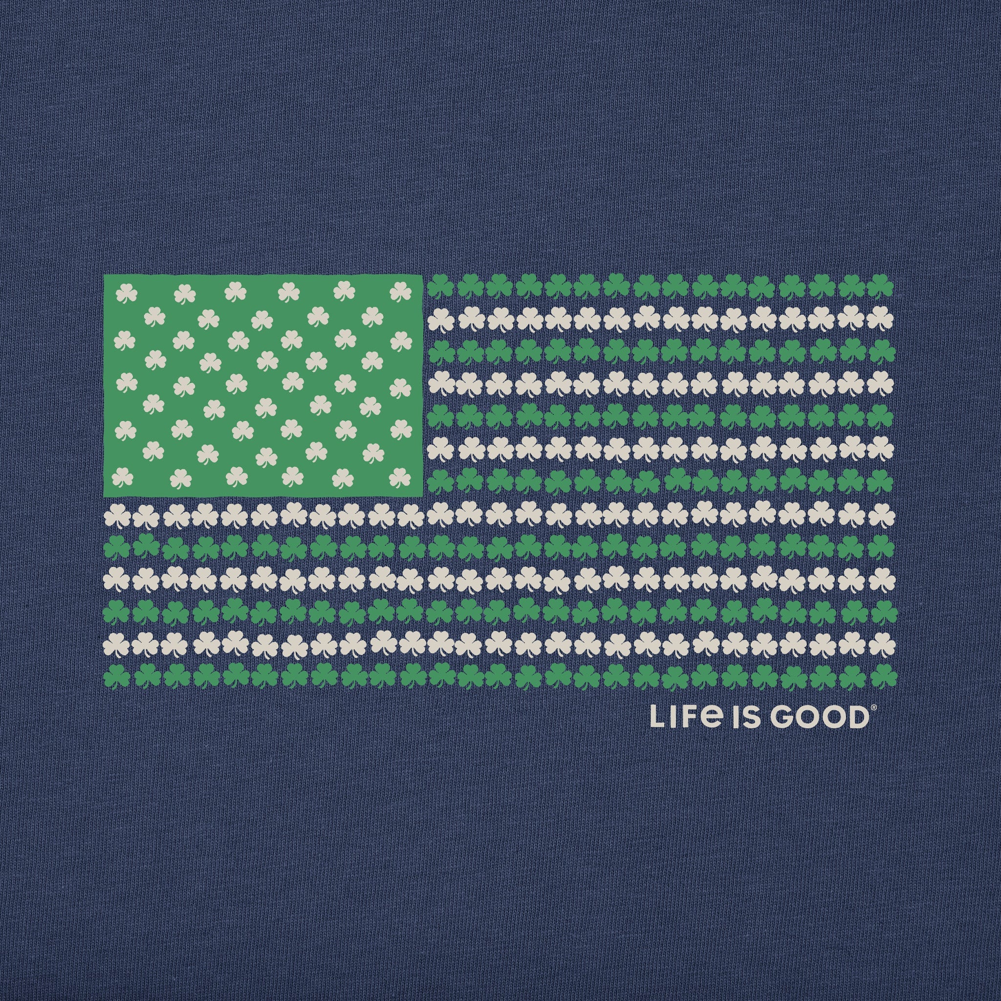 Men's Shamrock Flag Long Sleeve Crusher Tee