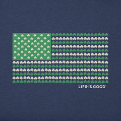 Men's Shamrock Flag Long Sleeve Crusher Tee