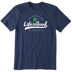 Men's Luckier Script Short Sleeve Crusher Tee
