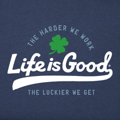 Men's Luckier Script Short Sleeve Crusher Tee