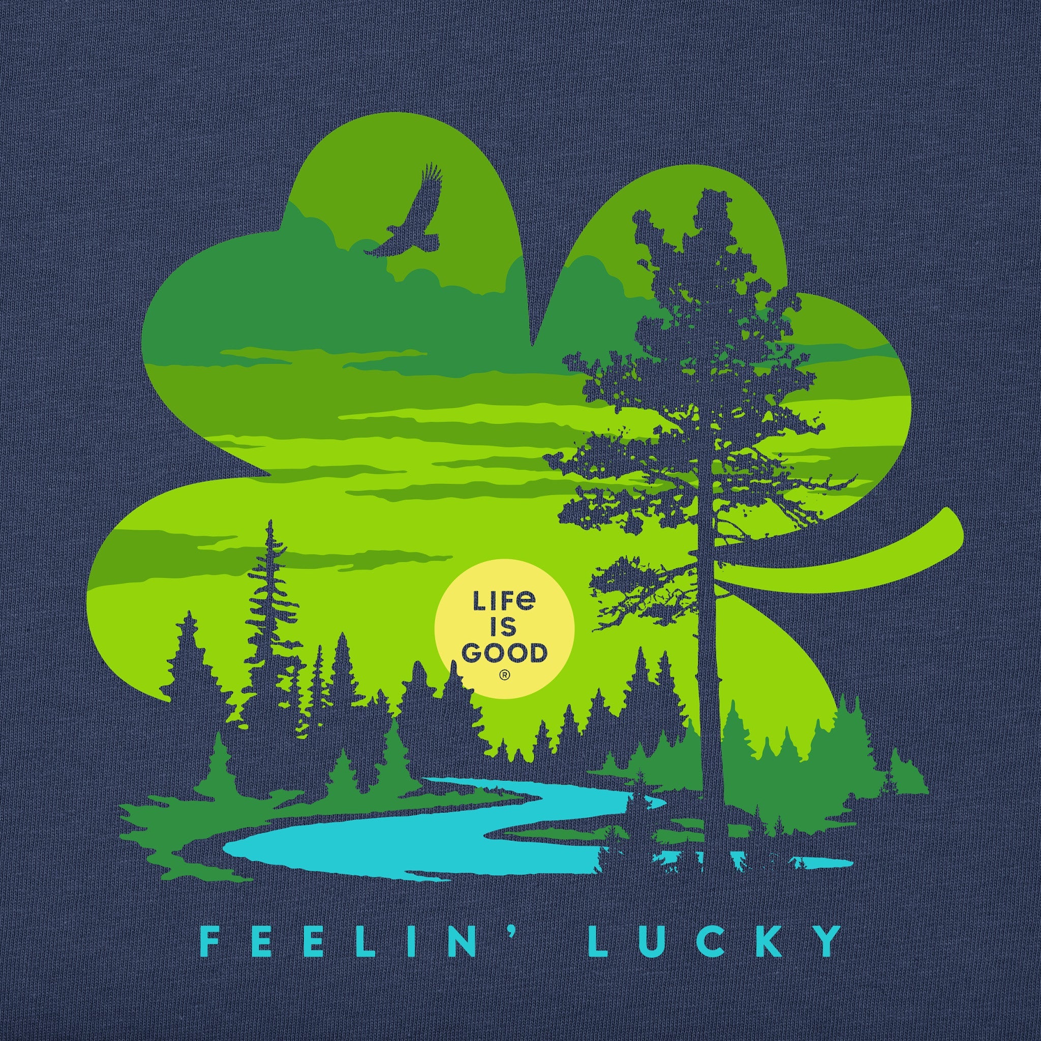 Women's Feelin' Lucky Cloverscape Short Sleeve Crusher Tee