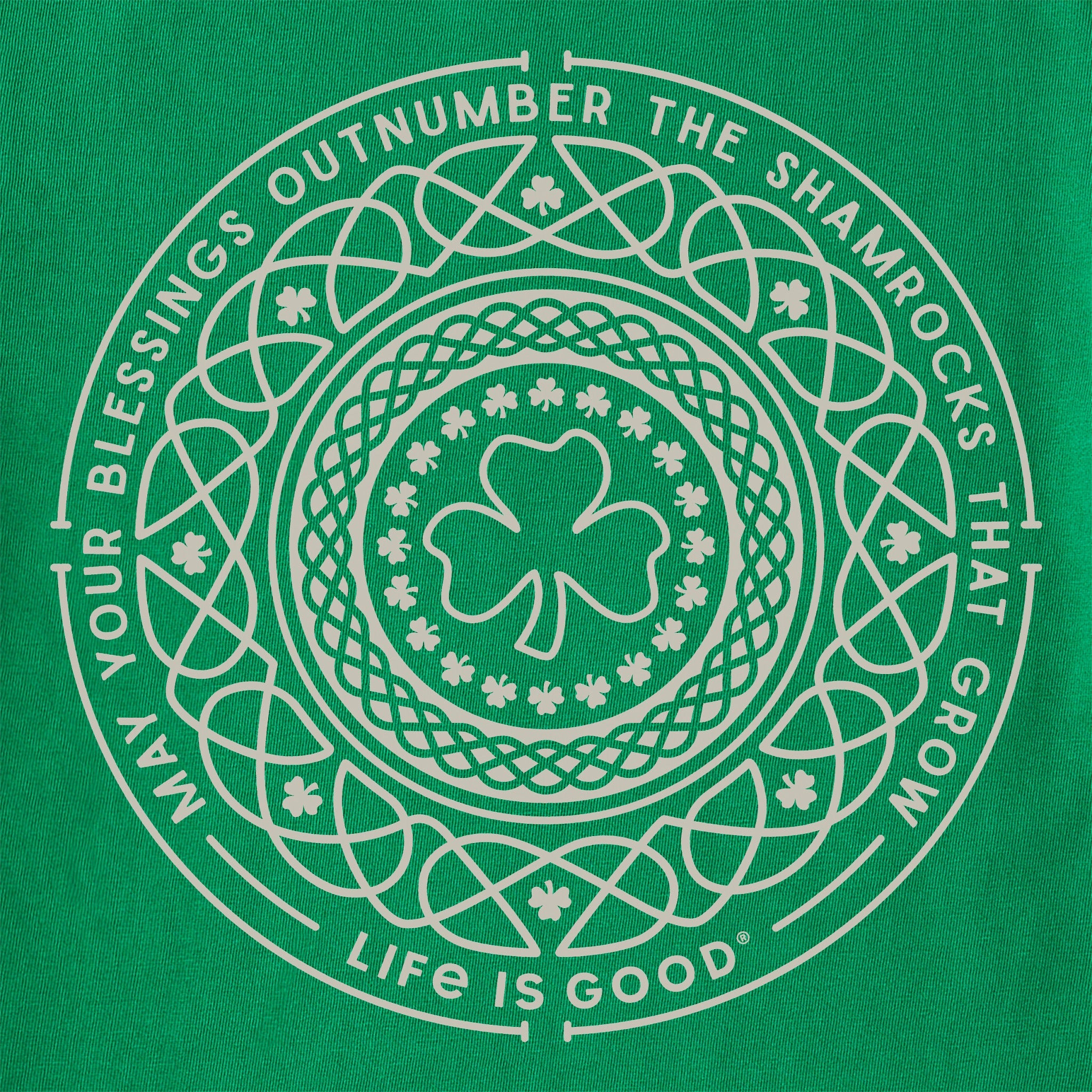 Men's Shamrock Mandala Short Sleeve Crusher Tee