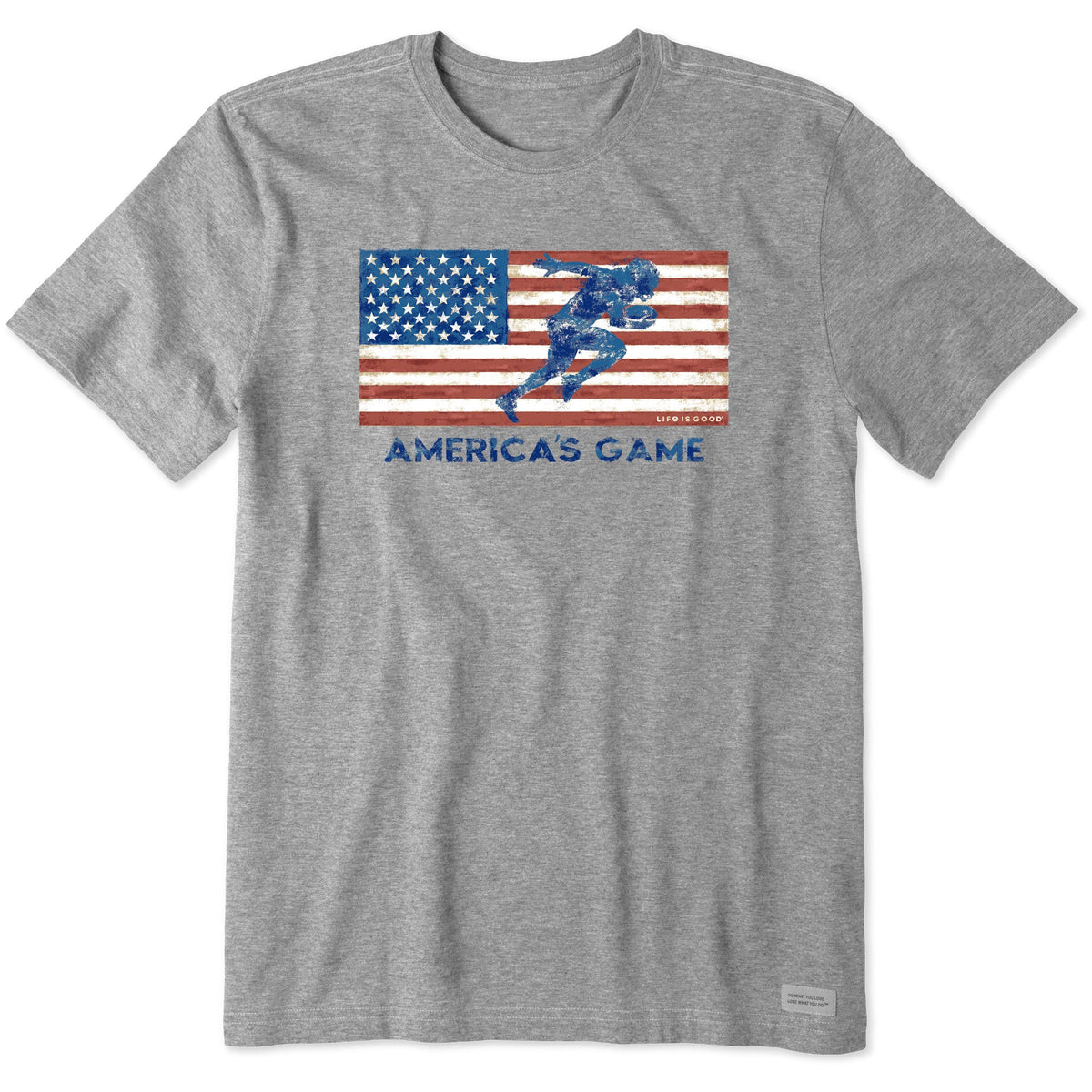 Men's America's Game Flag Short Sleeve Crusher Tee