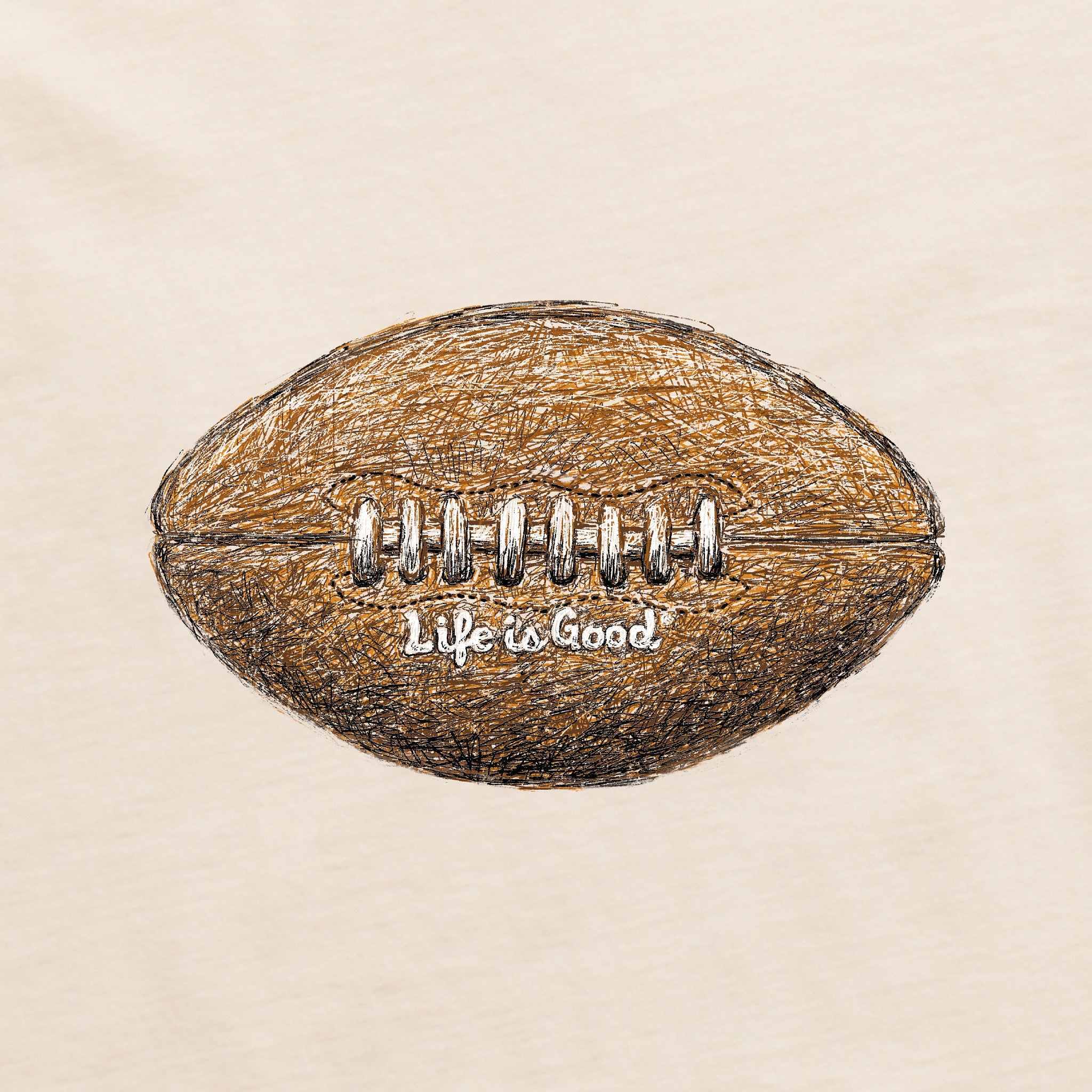 Men's Squiggle Football Short Sleeve Crusher Tee