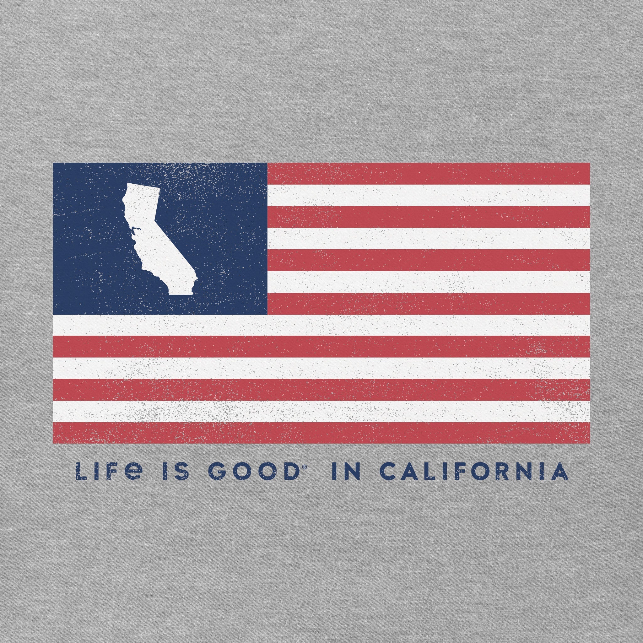 Men's Life is Good in CA Short Sleeve Crusher Tee