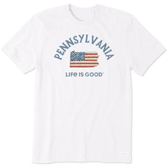 Men's Pennsylvania Arched Flag Short Sleeve Crusher Tee