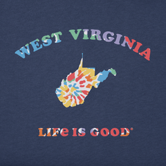 Men's Tie Dye West Virginia Short Sleeve Crusher Tee