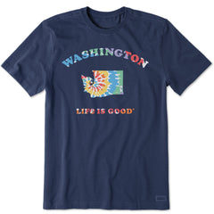 Men's Tie Dye Washington Short Sleeve Crusher Tee
