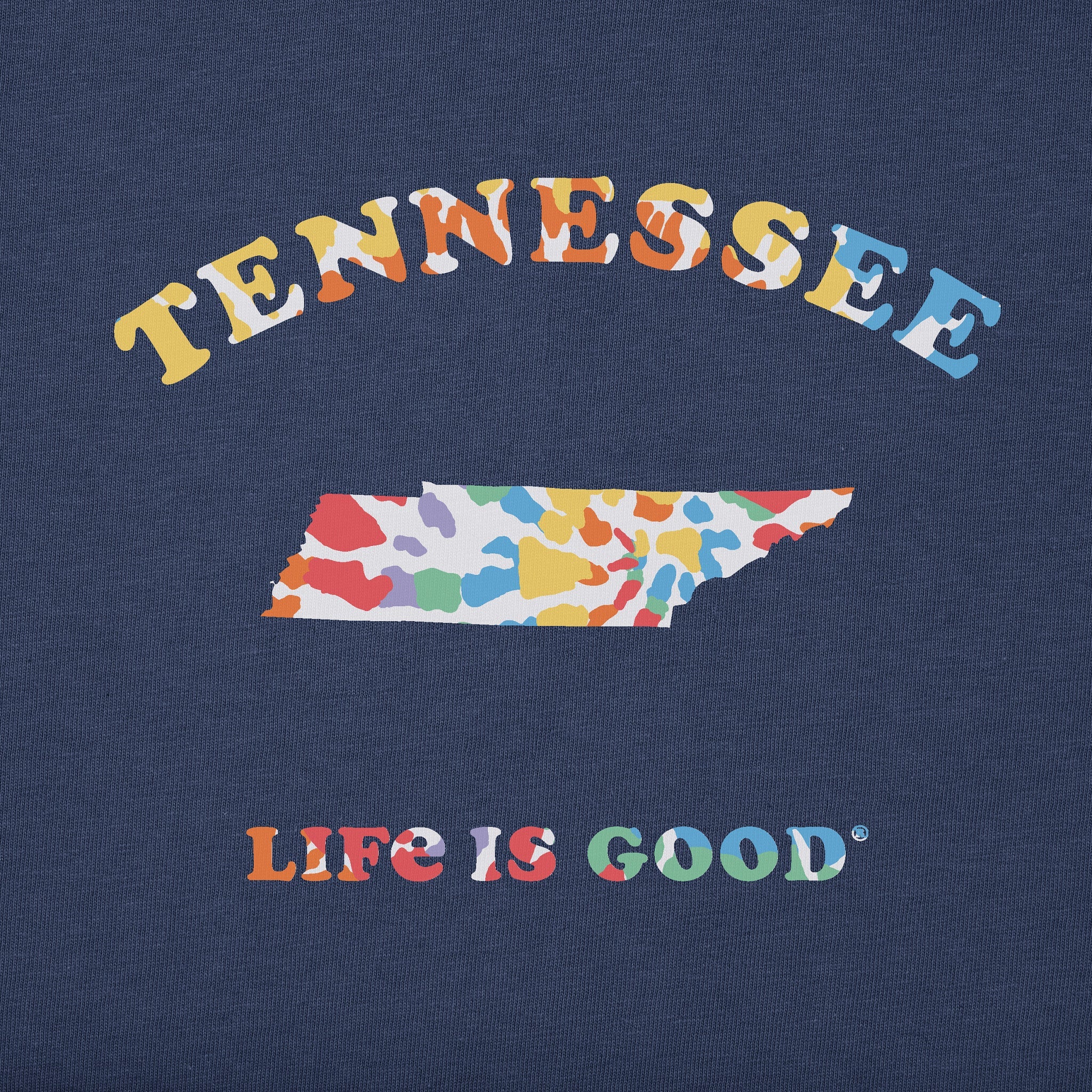 Men's Tie Dye Tennessee Short Sleeve Crusher Tee
