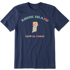 Men's Tie Dye Rhode Island Short Sleeve Crusher Tee