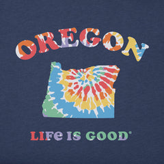 Men's Tie Dye Oregon Short Sleeve Crusher Tee