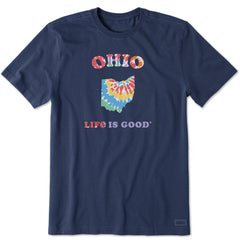 Men's Tie Dye Ohio Short Sleeve Crusher Tee