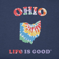 Men's Tie Dye Ohio Short Sleeve Crusher Tee