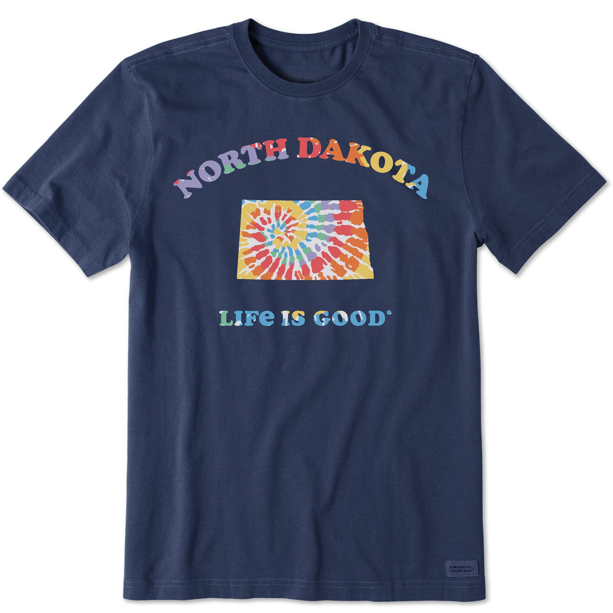 Men's Tie Dye North Dakota Short Sleeve Crusher Tee