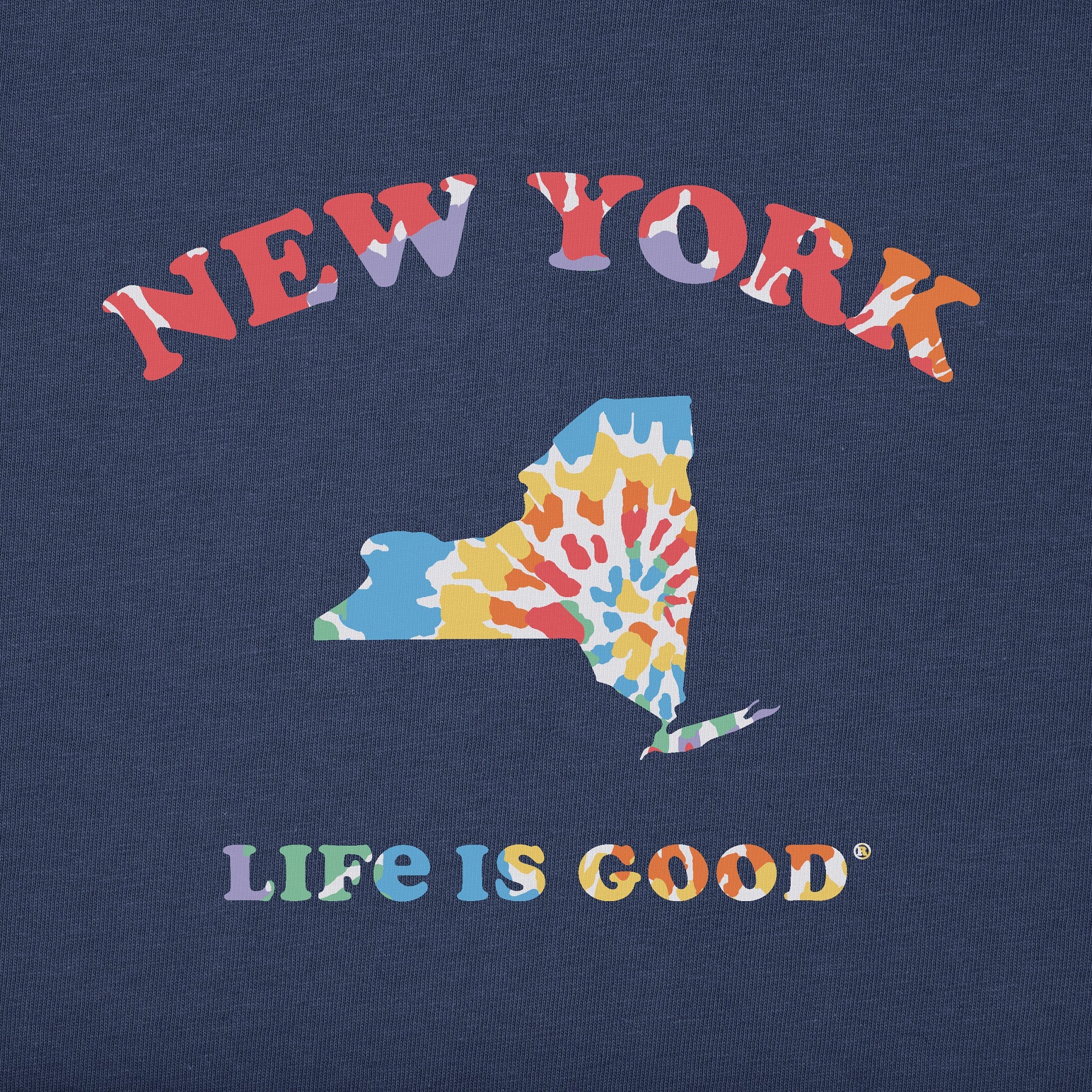 Men's Tie Dye New York Short Sleeve Crusher Tee