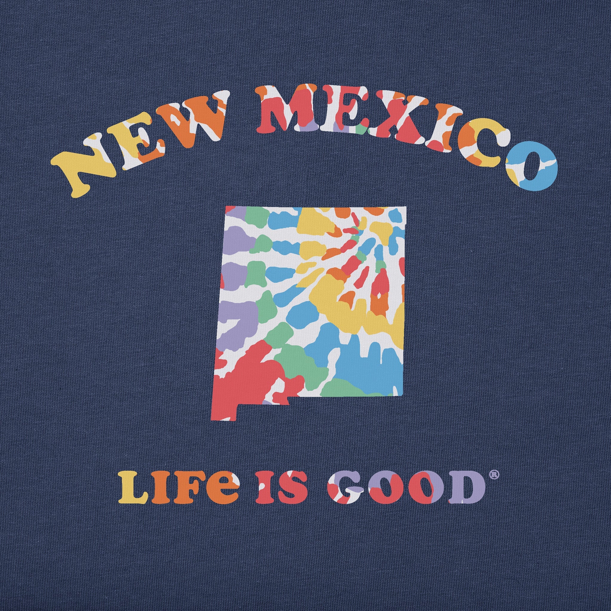 Men's Tie Dye New Mexico Short Sleeve Crusher Tee