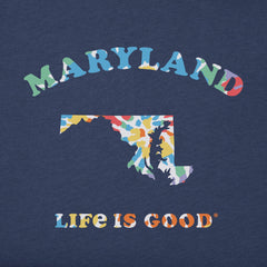 Men's Tie Dye Maryland Short Sleeve Crusher Tee