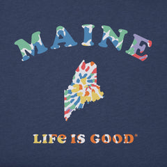 Men's Tie Dye Maine Short Sleeve Crusher Tee