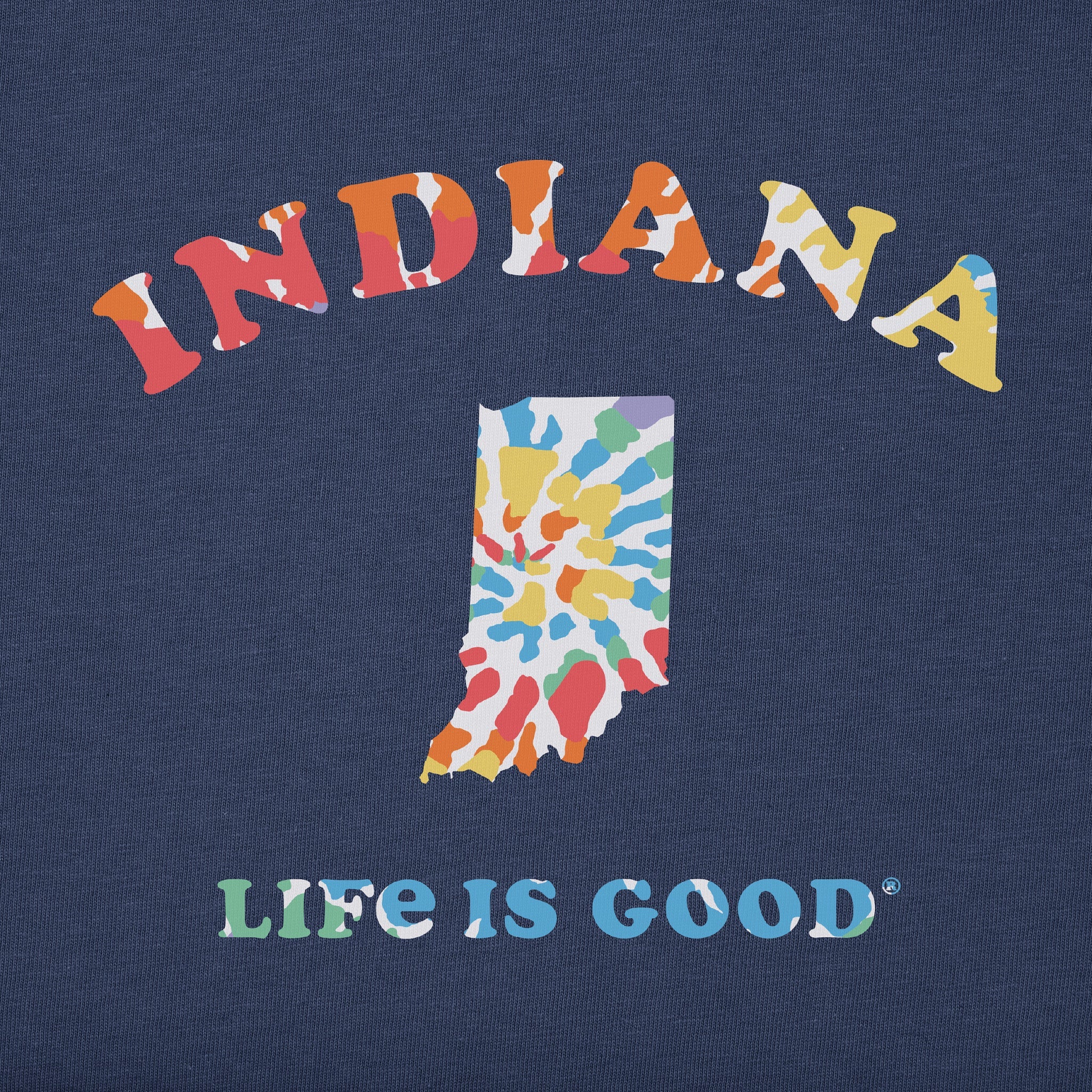 Men's Tie Dye Indiana Short Sleeve Crusher Tee