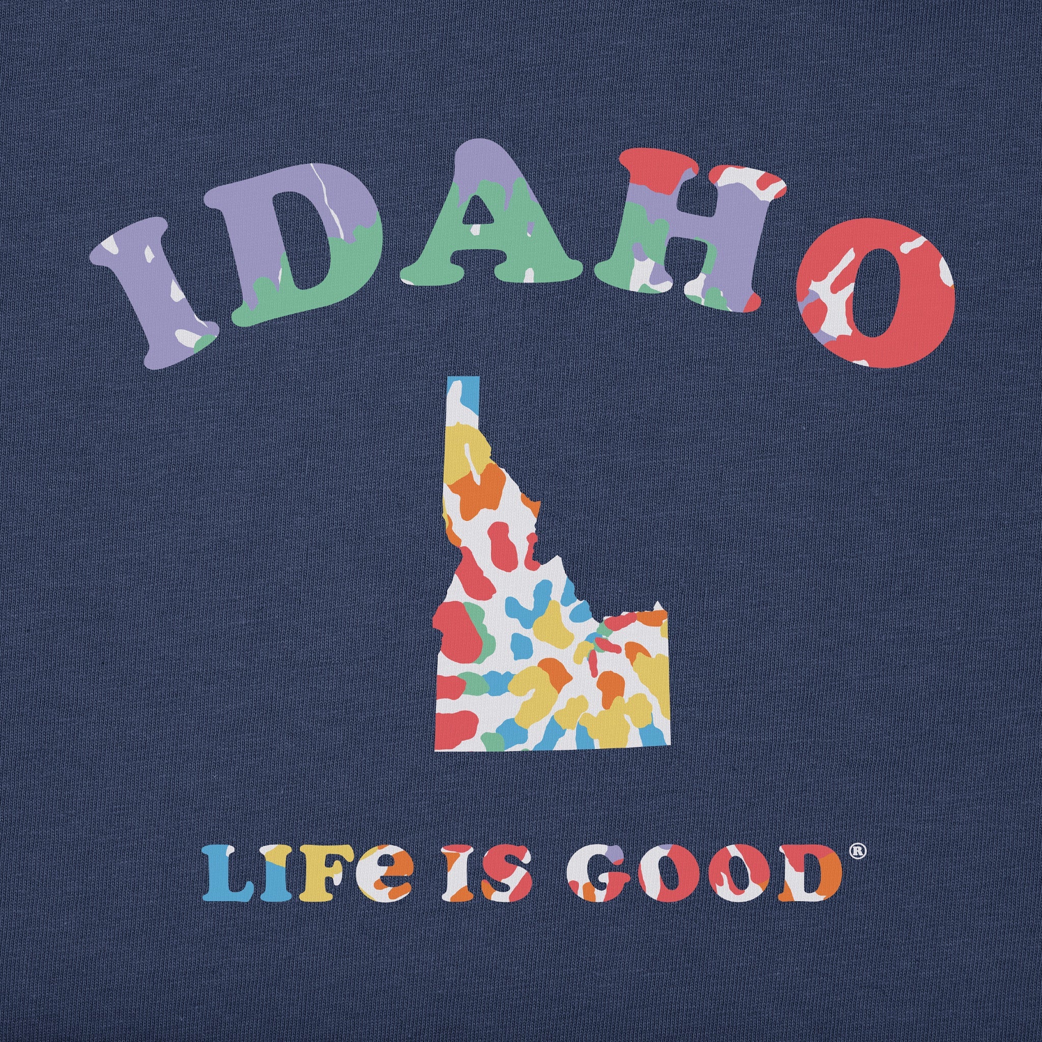 Men's Tie Dye Idaho Short Sleeve Crusher Tee