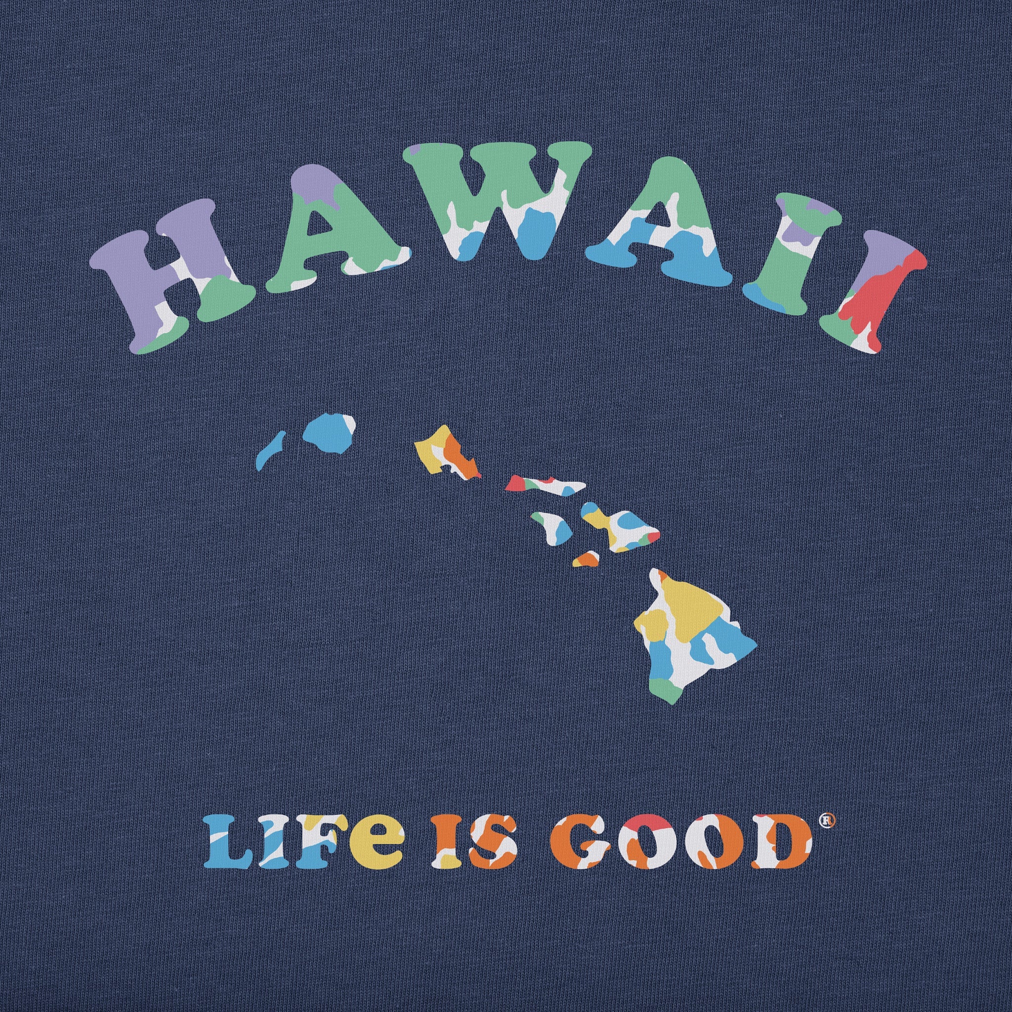 Men's Tie Dye Hawaii Short Sleeve Crusher Tee