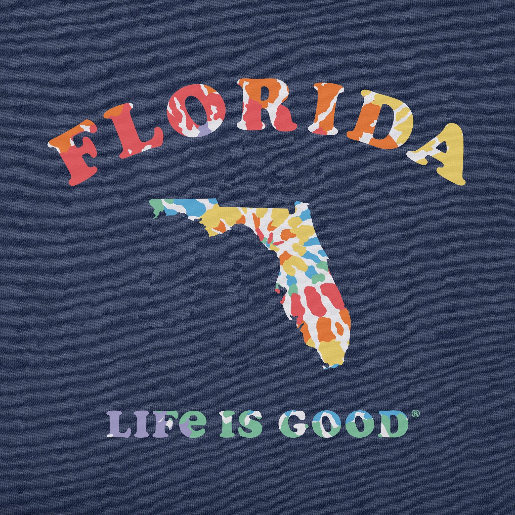 Men's Tie Dye Florida Short Sleeve Crusher Tee