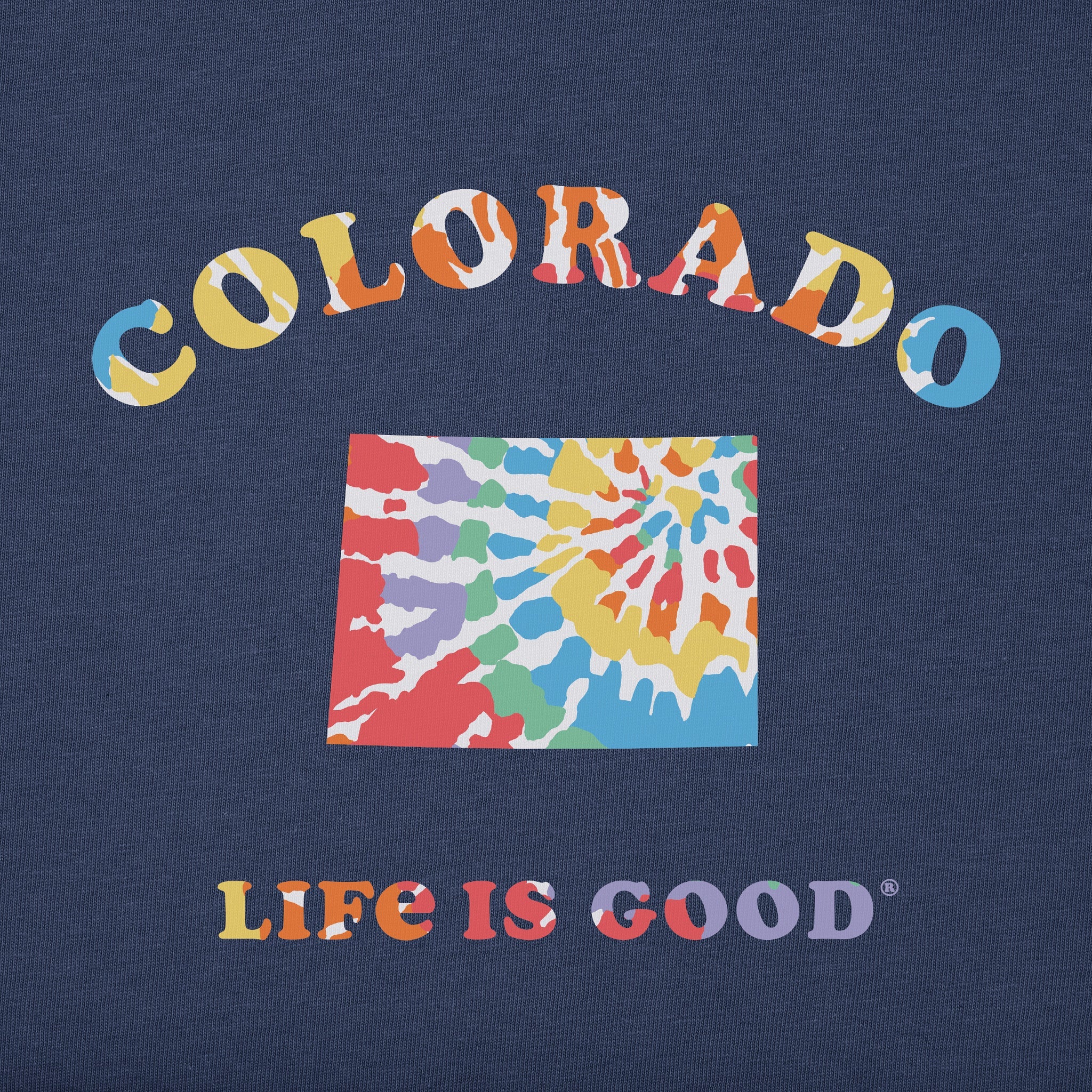 Men's Tie Dye Colorado Short Sleeve Crusher Tee