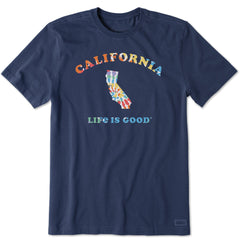 Men's Tie Dye California Short Sleeve Crusher Tee
