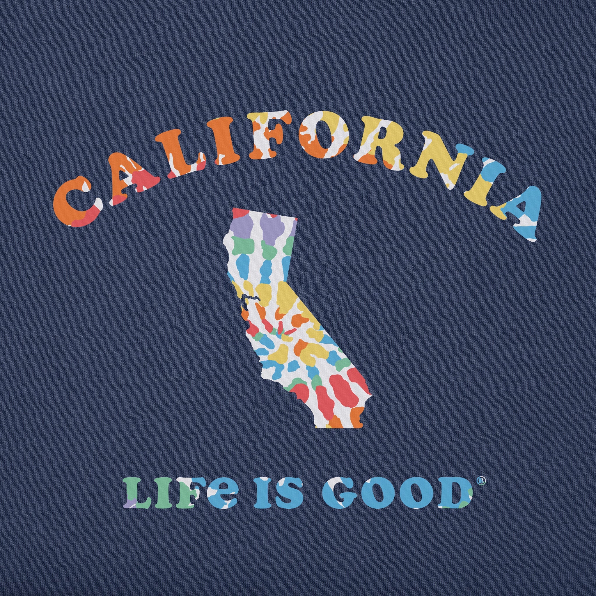 Men's Tie Dye California Short Sleeve Crusher Tee