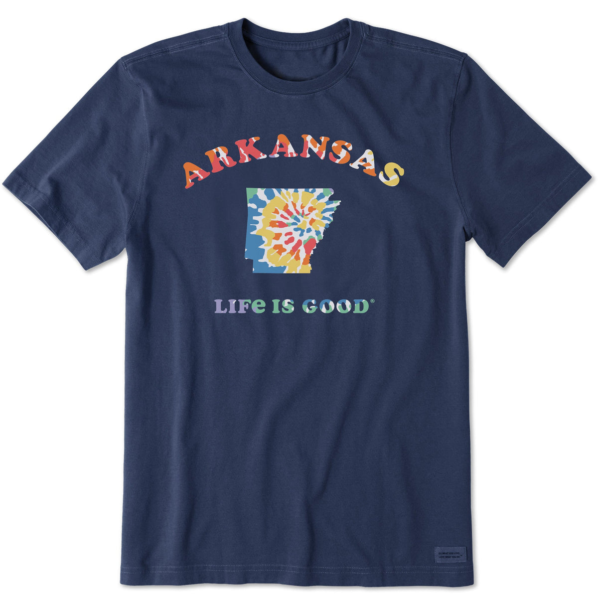Men's Tie Dye Arkansas Short Sleeve Crusher Tee