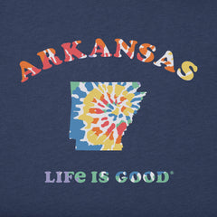 Men's Tie Dye Arkansas Short Sleeve Crusher Tee